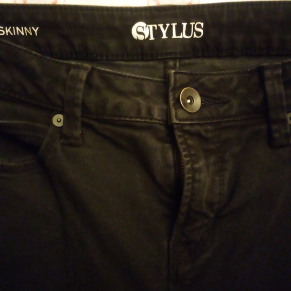 Stylus Black Skinny Jeans Stretch Size 8 - Picture 4 of 9